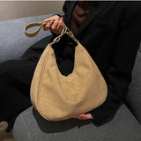 Women's Retro Bucket Bag Suede Shoulder Bag