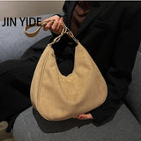 Retro Suede Bucket Bag, Large-capacity Shoulder Bag