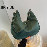 Retro Suede Bucket Bag, Large-capacity Shoulder Bag