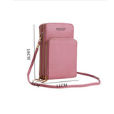Women's Small Crossbody Messenger Bag with Touch Screen Phone Pocket