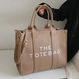Soft PU Shoulder Bag for Women Letter Handbags Shopper Purses Clutch