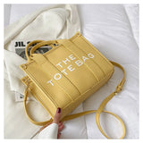 Soft PU Shoulder Bag for Women Letter Handbags Shopper Purses Clutch