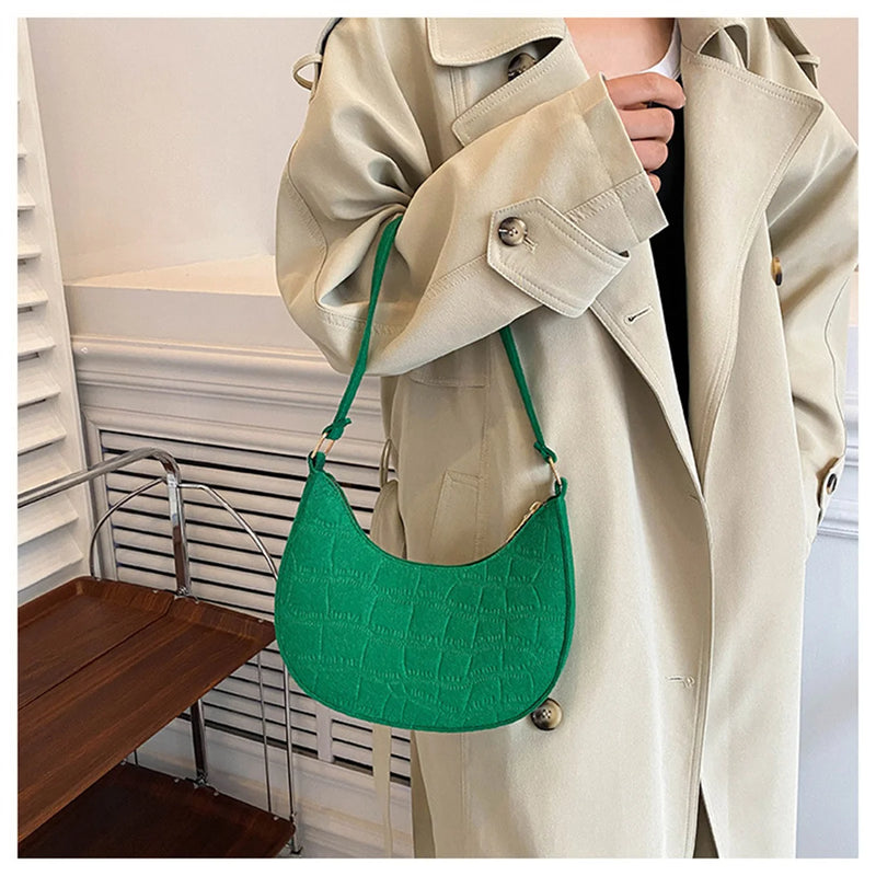 Women Handbag Solid Colors Sweet Small Shoulder Purses