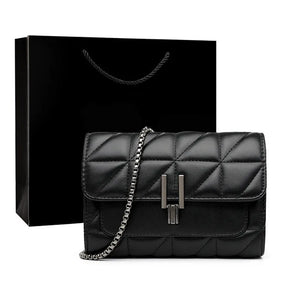 Leather Chain Crossbody Bag for Women Handbags Shoulder Bags
