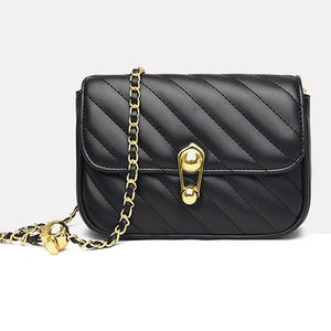 Leather Crossbody Chain Bag for Women