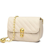 Leather Crossbody Chain Bag for Women