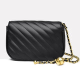 Leather Crossbody Chain Bag for Women