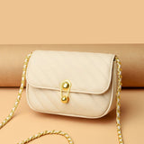 Leather Crossbody Chain Bag for Women