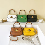 Bamboo Handle Women's Handbag Saddle Shoulder Messenger Bag