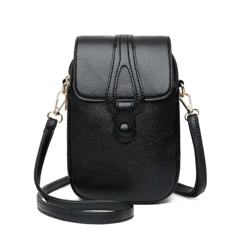Leather Mini Crossbody Bag Women Small Shoulder Messenger Clutch