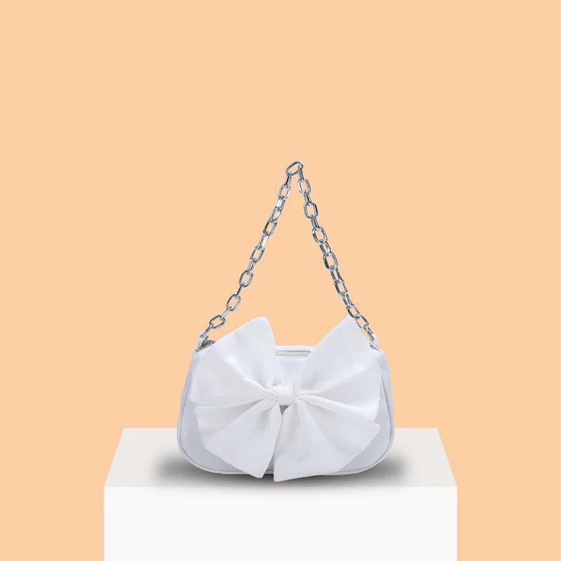 Large Bow Decoration Underarm Women's Shoulder Bag Totes