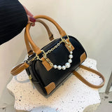 Women's Leather Crossbody Bag Boston Handbag