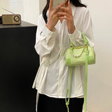 Women's Leather Crossbody Bag Boston Handbag