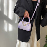Women's Leather Crossbody Bag Boston Handbag