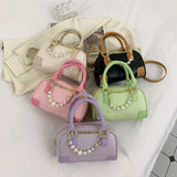 Women's Leather Crossbody Bag Boston Handbag