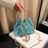 Diamond Bucket Bag Chains Messenger Bag 2023
