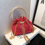 Diamond Bucket Bag Chains Messenger Bag 2023