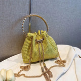 Diamond Bucket Bag Chains Messenger Bag 2023