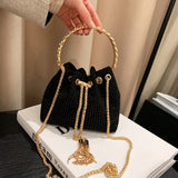 Diamond Bucket Bag Chains Messenger Bag 2023