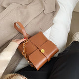 Small Bucket Bag Women PU Leather Shoulder Cross Body Bag