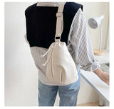 Personality Leather Bucket Bag Women Shoulder CrossBody Lady Handbag