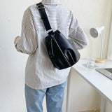 Personality Leather Bucket Bag Women Shoulder CrossBody Lady Handbag