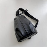 Personality Leather Bucket Bag Women Shoulder CrossBody Lady Handbag