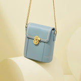 Small Chain Bucket Bag Leather Shoulder CrossBody Bag