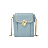 Small Chain Bucket Bag Leather Shoulder CrossBody Bag