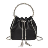 Pink Bucket Handbag Crossbody Shoulder Bag Evening Purse for Women