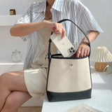 Canvas Patchwork Handbag Autumn Shoulder Bag