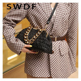 Crossbody Bag Evening Clutch Thick Chain Messenger Purse