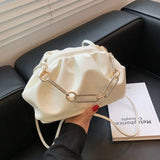 Winter Cloud Crossbody Bag for Women High PU Leather Handbag