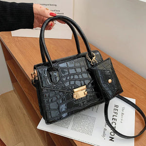 Crocodile Pattern Ladies Handbag Crossbody Bags For Women Shoulder Bag