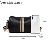 Cowhide Leather Crossbody Messenger Bag Retro Style Female Bolsos