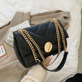 Soft Leather Crossbody Bag Chain Shoulder Messenger Bag