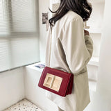 Chain Crossbody Bag Metal Lock Flap Shoulder Bag