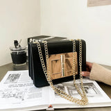 Chain Crossbody Bag Metal Lock Flap Shoulder Bag