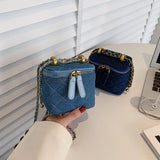 Denim Makeup Bags Women Chain Crossbody Handbags Messenger Bags