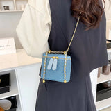 Denim Makeup Bags Women Chain Crossbody Handbags Messenger Bags