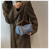 Denim Women's Handbag Chain Crossbody Bag Pillow Tote