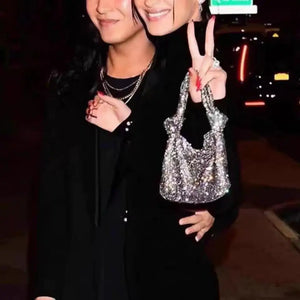 Crystal Rhinestone Evening Bag Dinner Party Bling Clutch Purse