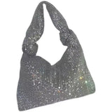 Crystal Rhinestone Evening Bag Dinner Party Bling Clutch Purse