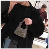 Crystal Rhinestone Evening Bag Dinner Party Bling Clutch Purse