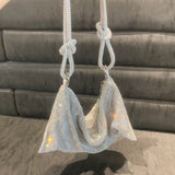 Evening Clutch Bag Silver Crystal Dinner Party Wedding Purses Handbag