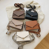 Women's Pu Leather Crossbody Shoulder Bag with Wide Strap