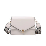 Women's Pu Leather Crossbody Shoulder Bag with Wide Strap