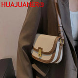 Retro Leather Saddle Shoulder Bag Flap Crossbody for Women