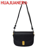 Retro Leather Saddle Shoulder Bag Flap Crossbody for Women