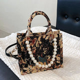 Flowers Beading Shoulder Bag for Women